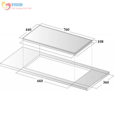 Bếp gas âm Eurosun EU-GA278 - Hàng chính hãng