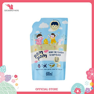 Nước Giặt Xả Pom Pom Active dạng túi 600ml