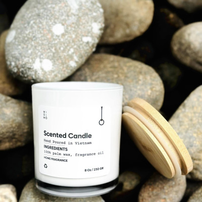 Nến thủy tinh trắng 230g