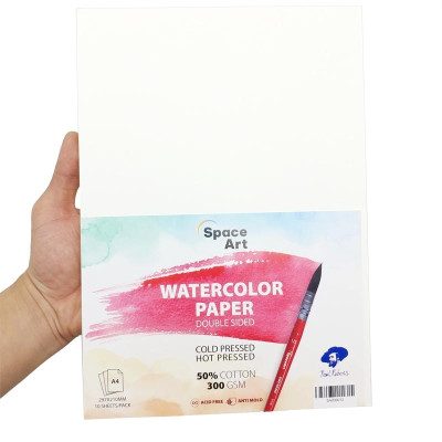 Giấy Vẽ Màu Nước A4 300gms - Paul Rubens SA000012 (10 Tờ)