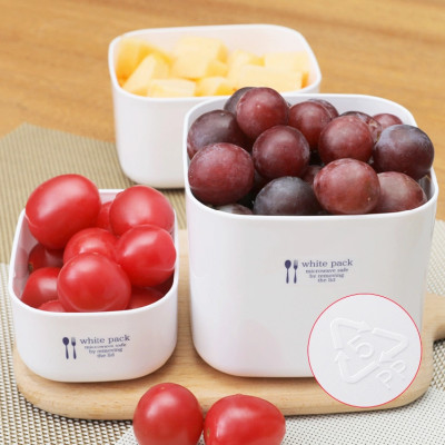 Set 02 hộp đựng thực phầm White Pack 700ml và 800ml, thiết kế tinh tế, đẹp mắt, khả năng giữ kín hơi vượt trội - nội địa Nhật Bản 