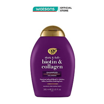 Dầu Gội OGX Thick & Full Bổ Sung Biotin Collagen Cho Tóc 385ml