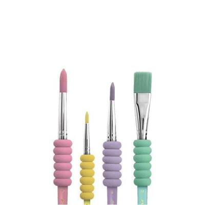 Bộ 4 Cọ Vẽ Grip Màu Pastel - Faber-Castell 481620