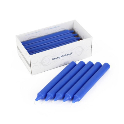 Hộp 15 cây nến thơm thẳng Quang Minh Candle FTRAMART EDC2317 cao 15cm (Xanh dương)