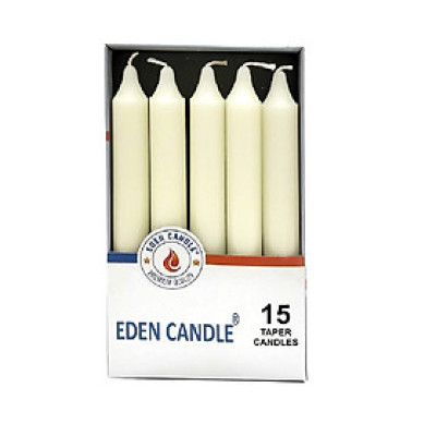 Hộp 15 cây nến thơm thẳng Eden Candle FTRAMART EDC2317 cao 15cm (Vàng nhạt/ kem/ Ivory)