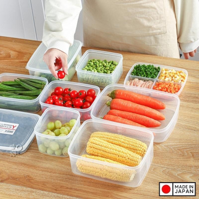 Hộp nhựa cao cấp bảo quản thực phẩm hình vuông 900ml - Hàng nội địa Nhật