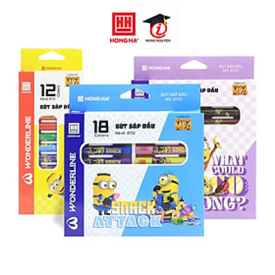 Bút sáp dầu Hồng Hà Minions 12/18/24 màu - 8131/8132/8133