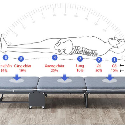 [HOT] Giường gấp đa năng gấp gọn NIKITA, khung thép sơn tĩnh điện, xếp gọn thành ghế sofa,  có bánh xe