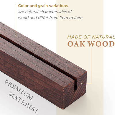 1 Đế gỗ để ảnh Toploader, giá đỡ card, lịch bàn trang trí - Màu trắng và nâu gỗ