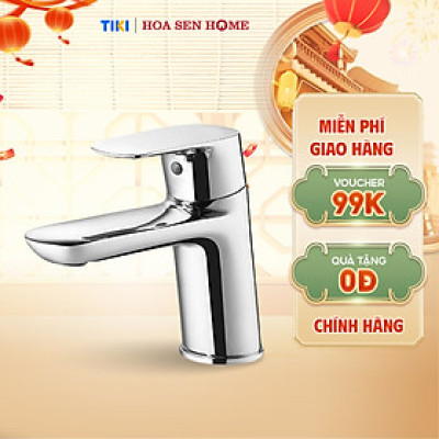 Vòi lavabo nóng lạnh TUSLO F001 Luxury chất liệu đồng nguyên chất, mạ Crom-Niken, công nghệ tạo bọt khí hiện đại - Hoa Sen Home - Hàng chính hãng