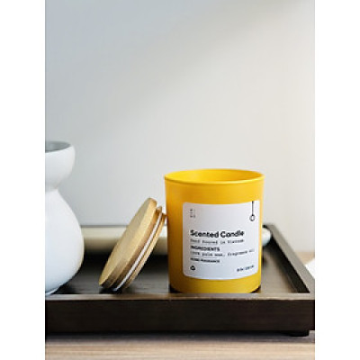 Nến thủy tinh vàng 230g