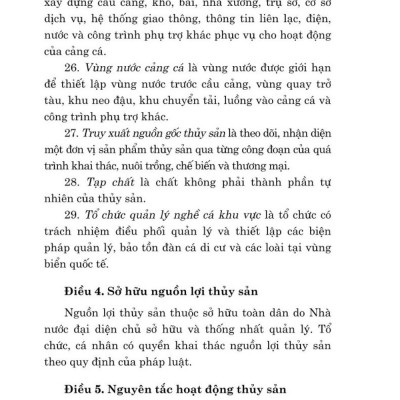Luật thủy sản năm 2017 sửa đổi, bổ sung năm 2020, 2024 (bản in 2024)
