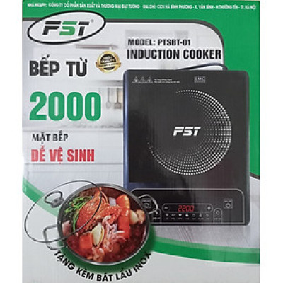 Bếp Điện Từ Đơn Kèm Nồi Lẩu Inox Đạt Tường PST PTSBT-01 - Hàng Chính Hãng