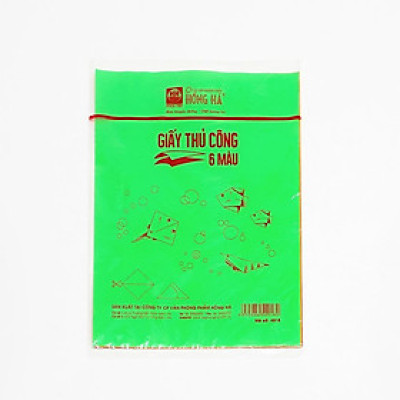 Giấy thủ công đê can 6 màu Hồng Hà (4918)