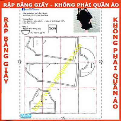 Rập giấy A0 đầm kiểu tay 3 tầng mã R336 (BẢN VẼ)