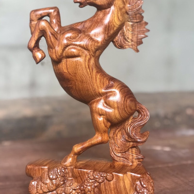 TƯƠNG CON NGỰA GỖ HƯƠNG KT CAO 50×23×12cm