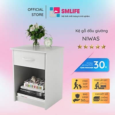 Kệ Đầu Giường Phòng Ngủ Nhỏ Gọn  SMLIFE Niwas