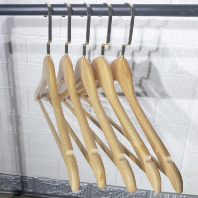 Bộ 20 Móc Áo Gỗ Tam Giác Vàng Luxury 