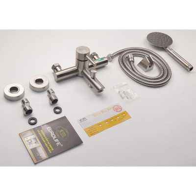 Bộ vòi sen nóng lạnh Inox SUS 304 Eurolife EL-1201 (Trắng vàng)