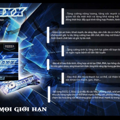 DMAXX thức uống bổ sung vitamin năng lượng có đường DAMODE 90 gói màu xanh mỗi gói 22gr