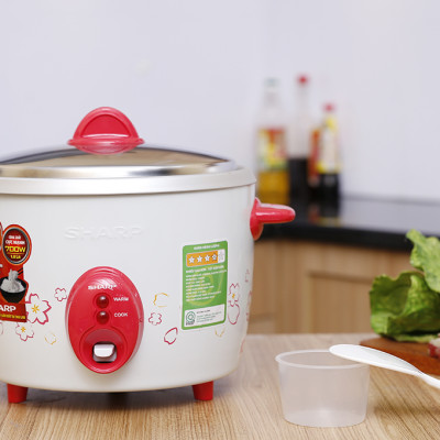 Nồi cơm nắp rời Sharp 1.8 lít KSH-D19V , Công suất 700W - Giao màu ngẫu nhiên - Hàng chính hãng