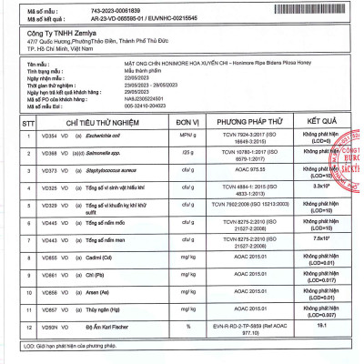 Combo Mật ong rừng nguyên chất Hoa Xuyến Chi Honimore 1kg - giúp tăng cường đề kháng