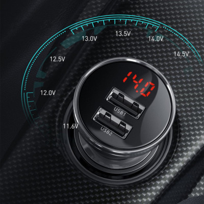 Tẩu sạc nhanh đa năng Baseus TZCCBX-B0G - hàng nhập khẩu