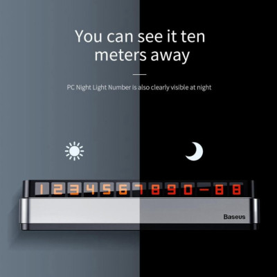 Bảng Điện Thoại Đặt Táp Lô Khi Đỗ Xe Có Phản Quang Thiết Kế Sang Trọng Chính Hãng Baseus