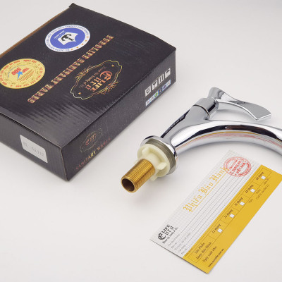 Vòi lavabo lạnh Eurolife EL-115 (Trắng bạc)