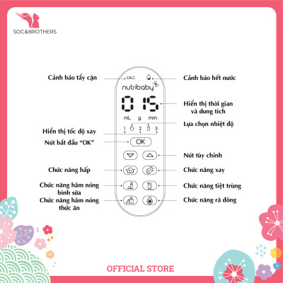 Máy xay hấp đa năng Nutribaby Plus 5in1 Babymoov