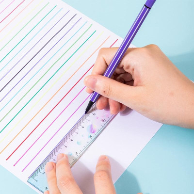 Thước Kẻ Màu Cực Quang 20 cm - Deli EH653