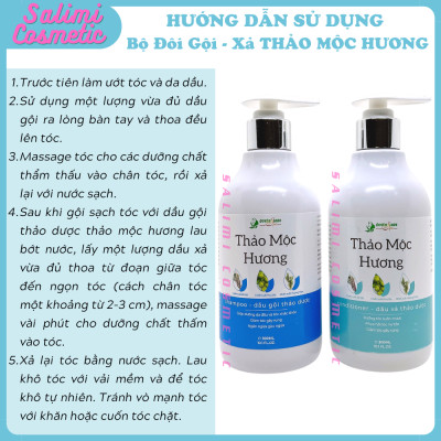 Bộ Đôi Dầu Gội - Xả THẢO MỘC HƯƠNG Quyên Lara 300ml Giúp Ngăn Ngừa Rụng Tóc, Kích Thích Mọc Tóc, Phục Hồi Tóc Hư Tổn