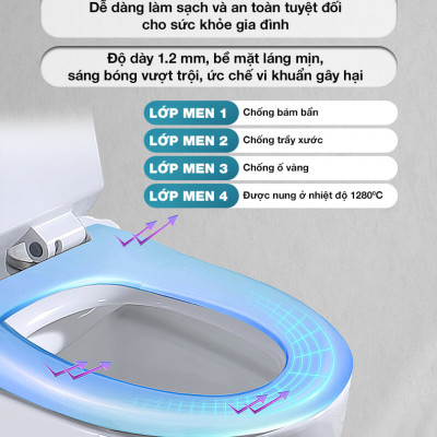 BỒN CẦU MỘT KHỐI EUROVINTO CAO CẤP MÃ BM1126