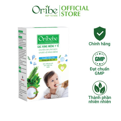 Gạc Rơ Lưỡi Cho Bé Oribebe Giúp Vệ Sinh Răng Miệng Làm Sạch Và Bảo Vệ Lưỡi Nướu Cho Bé Hộp 30 gói