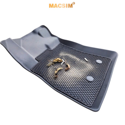 Thảm 2 lớp (sd3) dạng lưới lục giác cho Honda BRV 2022+ bề mặt cao su siêu sạch nhãn hiệu Macsim