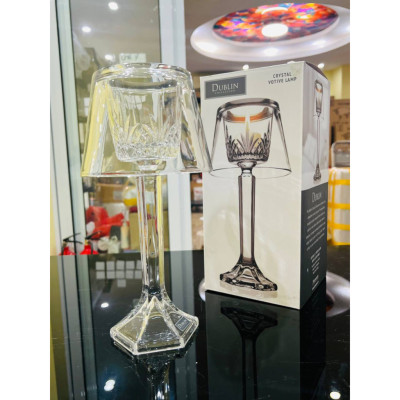 Đèn nến pha lê cao cấp Godinger Dublin Candle Lamp with Glass Shade Hàng chính hãng