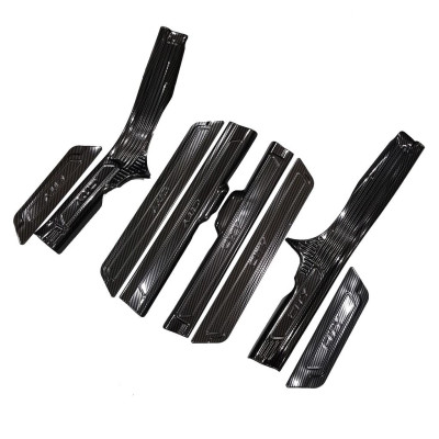 Bộ Ốp bậc cửa, Nẹp bước chân dành cho Honda City 2015-2021 vân Carbon