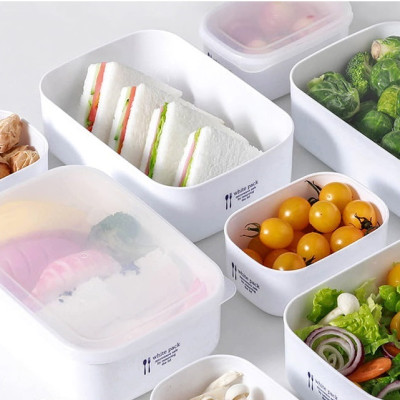 Set 02 hộp đựng thực phầm White Pack 700ml và 800ml, thiết kế tinh tế, đẹp mắt, khả năng giữ kín hơi vượt trội - nội địa Nhật Bản 