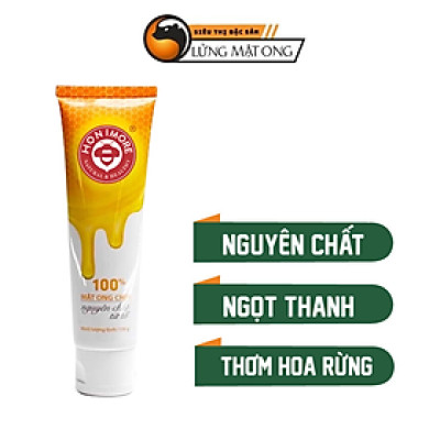Mật ong rừng Hoa Miền Núi dạng tuýp tiện dụng 130g - 100% mật ong chín Honimore 