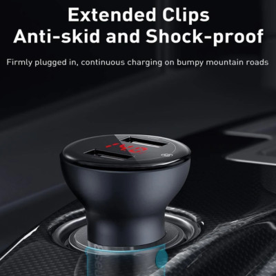 Tẩu sạc nhanh đa năng Baseus TZCCBX-B0G - hàng nhập khẩu