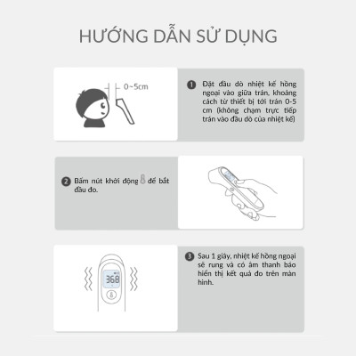 Nhiệt kế điện tử hồng ngoại không tiếp xúc Yuwell YT-1 - [Nhập khẩu chính hãng - Bảo hành 24 tháng]