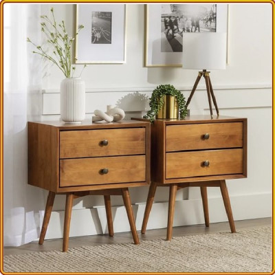 Tủ đầu giường 2 ngăn kéo Tundo 59 x 44.5 x 64 cm