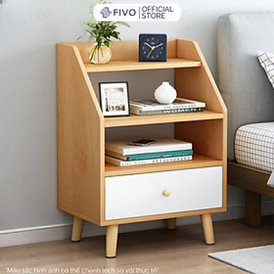 Tủ Đầu Giường Gỗ Mini Nhiều Ngăn FIVO Mẫu FT30, Dễ Dàng Lắp Ráp, Decor Tiện Lợi, Tiện Lợi Cho Phòng Ngủ