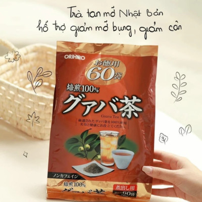 Trà ổi Hỗ Trợ Giảm Câ.n, Giúp Giải Độc, Thanh Lọc Cơ Thể Orihiro Nhật Bản Gói 60 Túi Nhật Bản