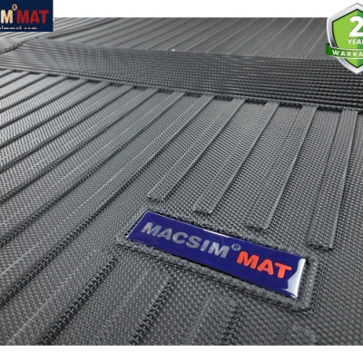 Thảm lót cốp xe ô tô Toyota HighLander 2015 nhãn hiệu Macsim chất liệu TPV cao cấp màu đen(182)