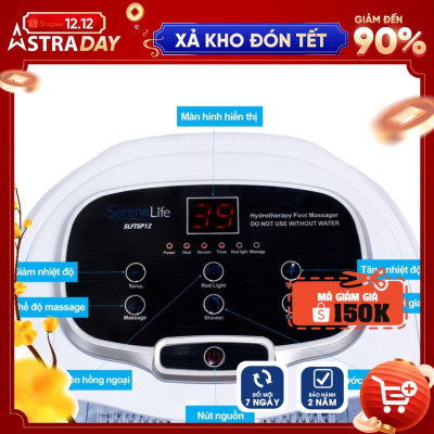[Hàng Chính Hãng - BH 2 Năm] Bồn Máy Chậu Ngâm Chân Massage Chân Tự Làm Nóng Nước SereneLife SL12, xiaomi nước nóng