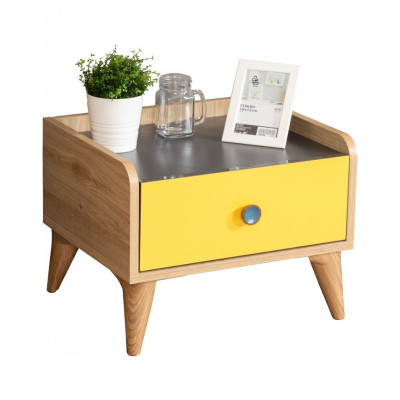 Tủ Đầu Giường Nhỏ Gọn Bằng Gỗ SMLIFE Navarum