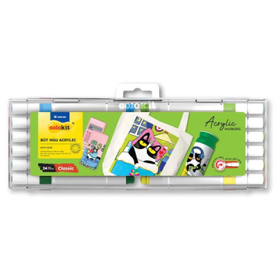 Hộp 24 Bút Màu Acrylic - Colokit ACM-C018