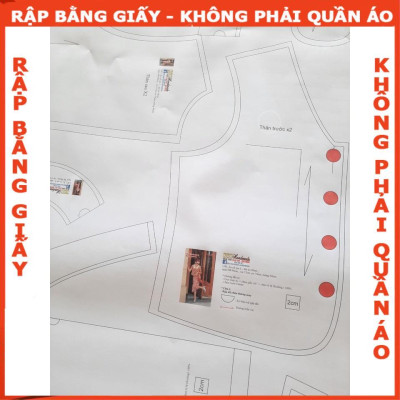 Rập giấy A0 đầm bé gái 
mã R122 (BẢN VẼ)