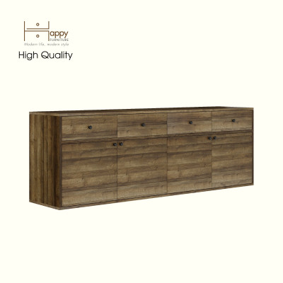 HAPPY FURNITURE , ZACY - Kệ TV 4 cửa mở 4 ngăn kéo, KTV_061 , 180cm x 40cm x 62cm DxRxC, Sản phẩm phổ thông